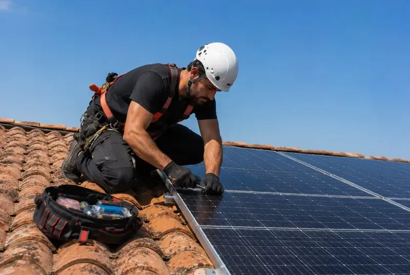 Maintenance et monitoring de panneaux solaires à Wavrin